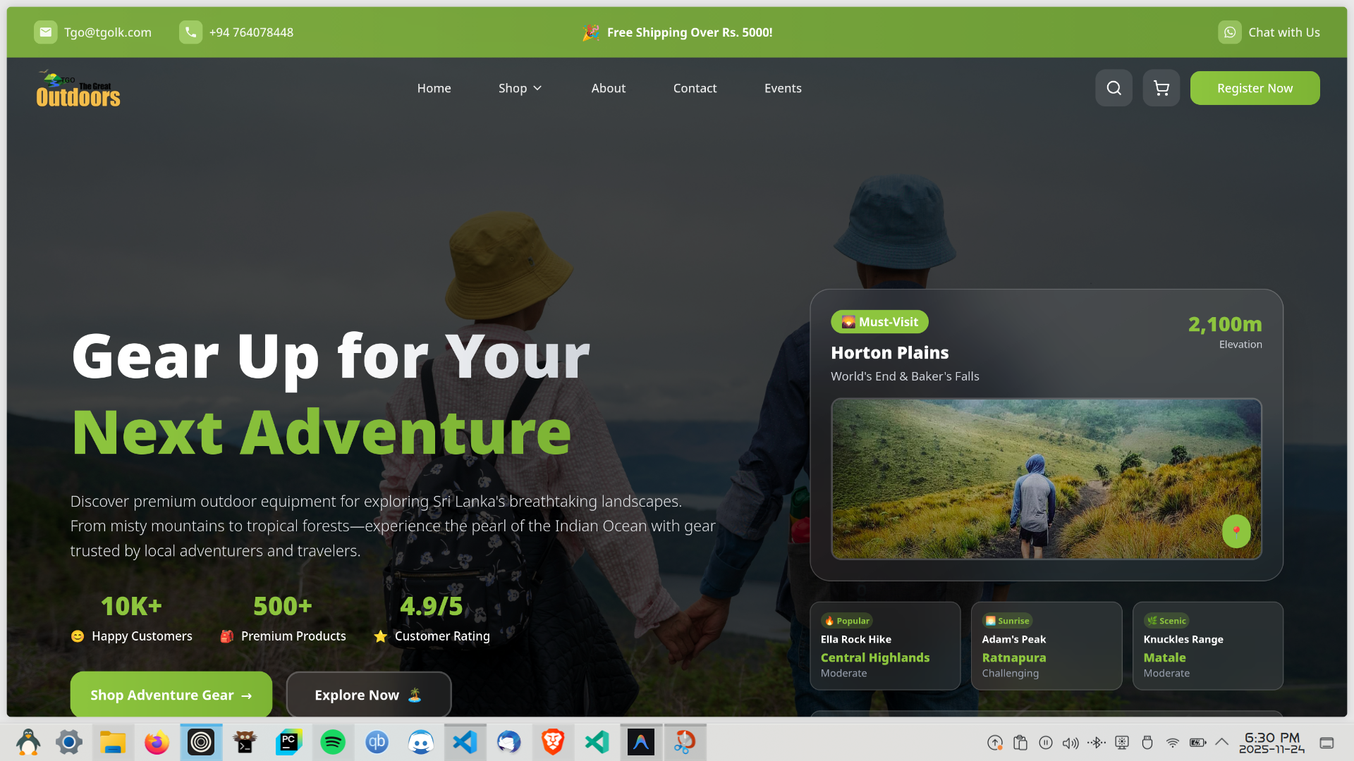 The Great Outdoors Ecommerce